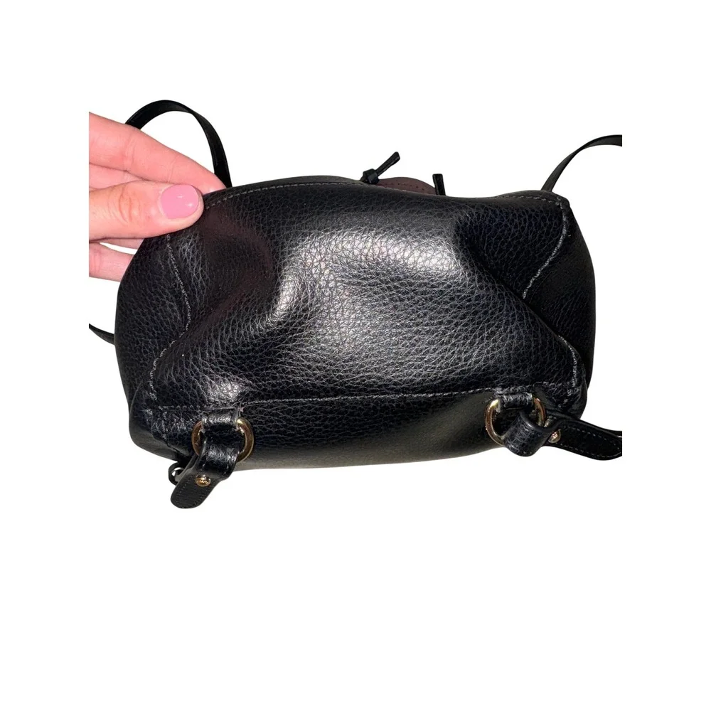 Coach Derby Mini Backpack Women Black Pebbled Leather F59819 OS